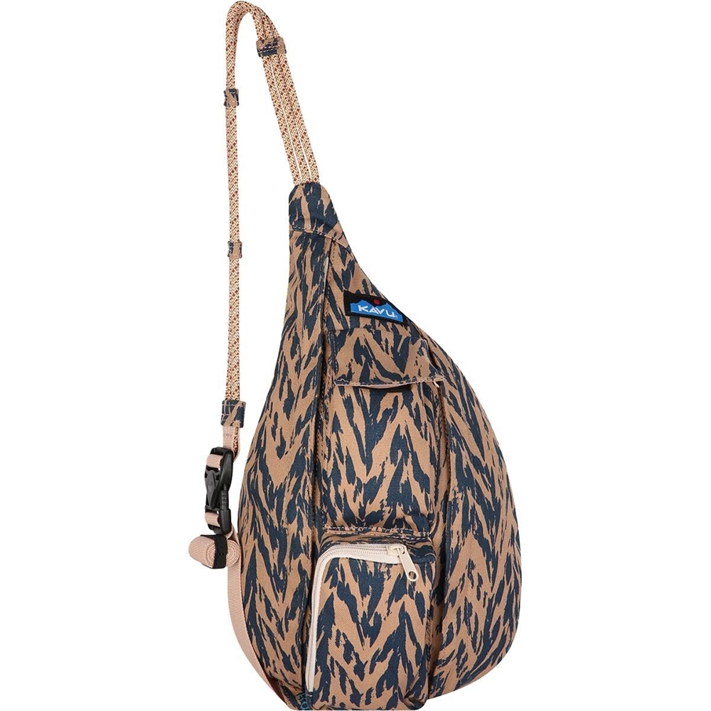KAVU Rope Sling Bag in Tan and Black NWT